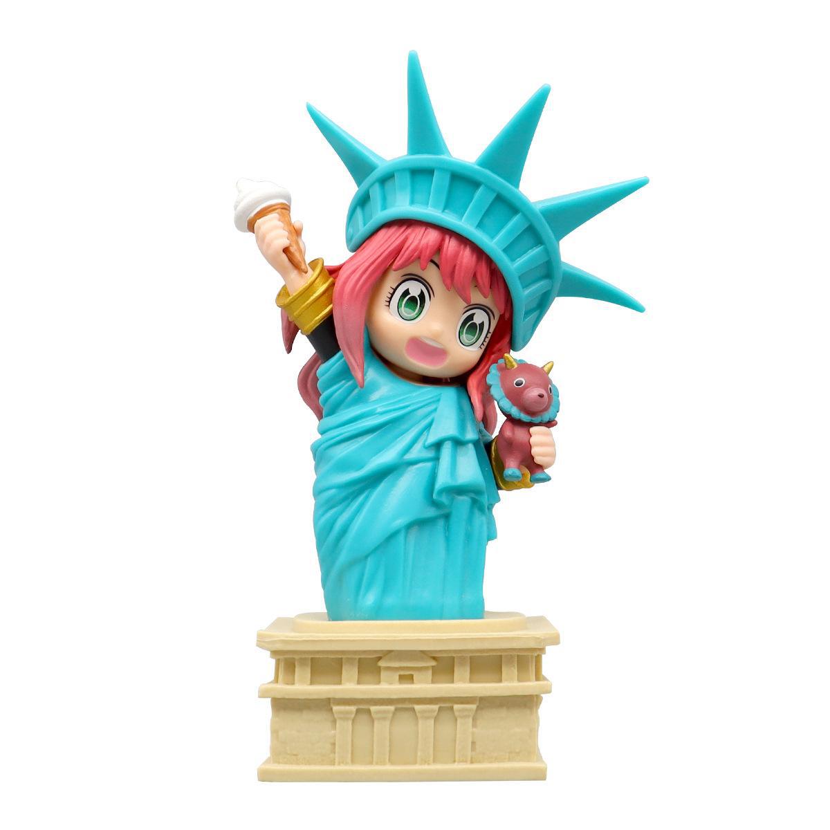 (2개) 차오 플레이 스파이 플레이 홈 모델 자유의 여신상 아니아 데스크탑 장식 장식품 도매