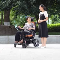 Электрическая инвалидная коляска Xingbeijie, складная, полностью автоматическая, с литиевой батареей и длительным сроком службы, легкая инвалидная коляска для пожилых людей и инвалидов