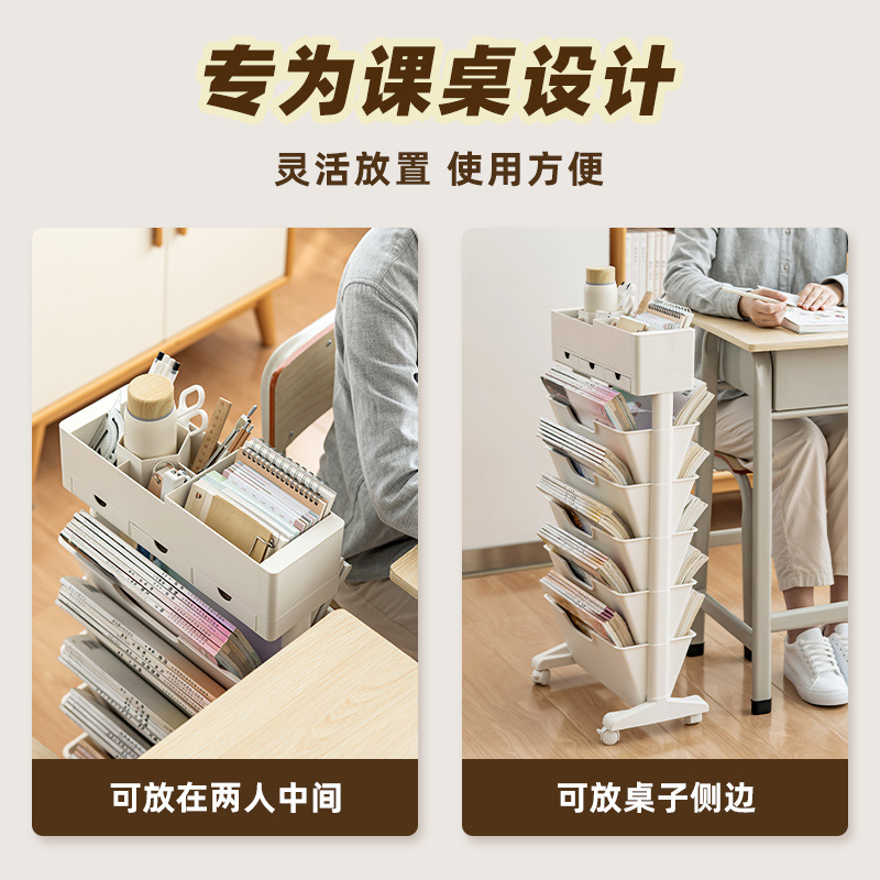 移動可能多機能本収納棚物置棚客間階層式プラスチック雑物収納代理