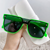 Green fashionable sunglasses, black glasses, 2022 collection