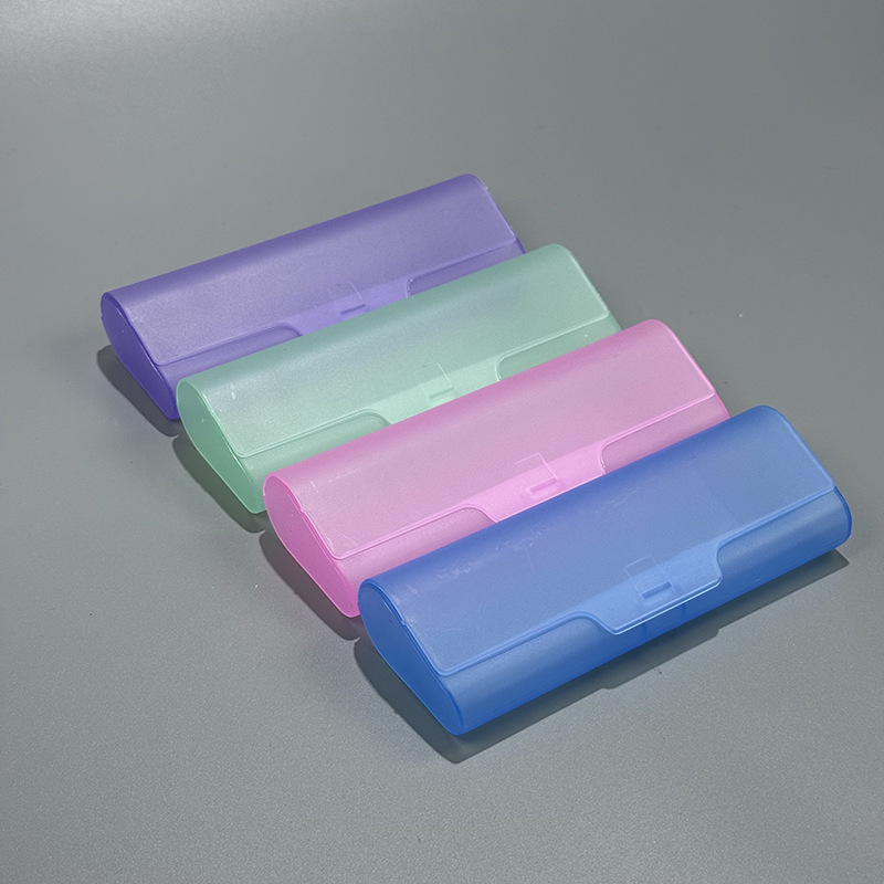 Frosted Plastic Transparent Style Glasses Box Cross-border Simple Solid Color Portable High-value Fashionable Storage Glasses Box