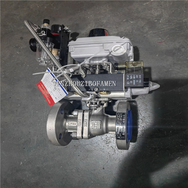 不锈钢硬密封浮动球气动球阀 Q641H-25P Q641W-25P Q641Y-25P