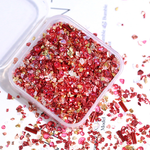 Aggregate storm imitation ore crushed filler DIY material kit flowing resin flowing sand sparkles glitter mahjong A