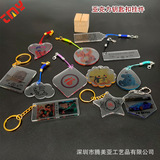 Прозрачный акриловый натуральный стеклянный брелок ручной работы, (Трансграничная торговля)