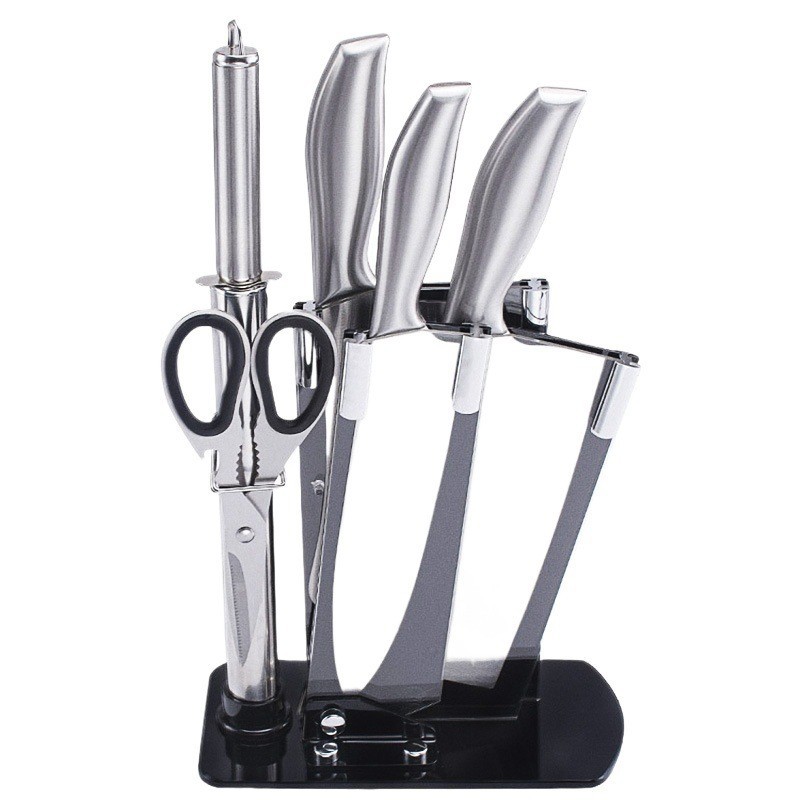 Cuchillo de cocina de 6 piezas de acero conjunto de cuchillo de hueso cuchillo de corte de acero conjunto de cuchillo de cocina doméstico conjunto de cuchillo de regalo corporativo