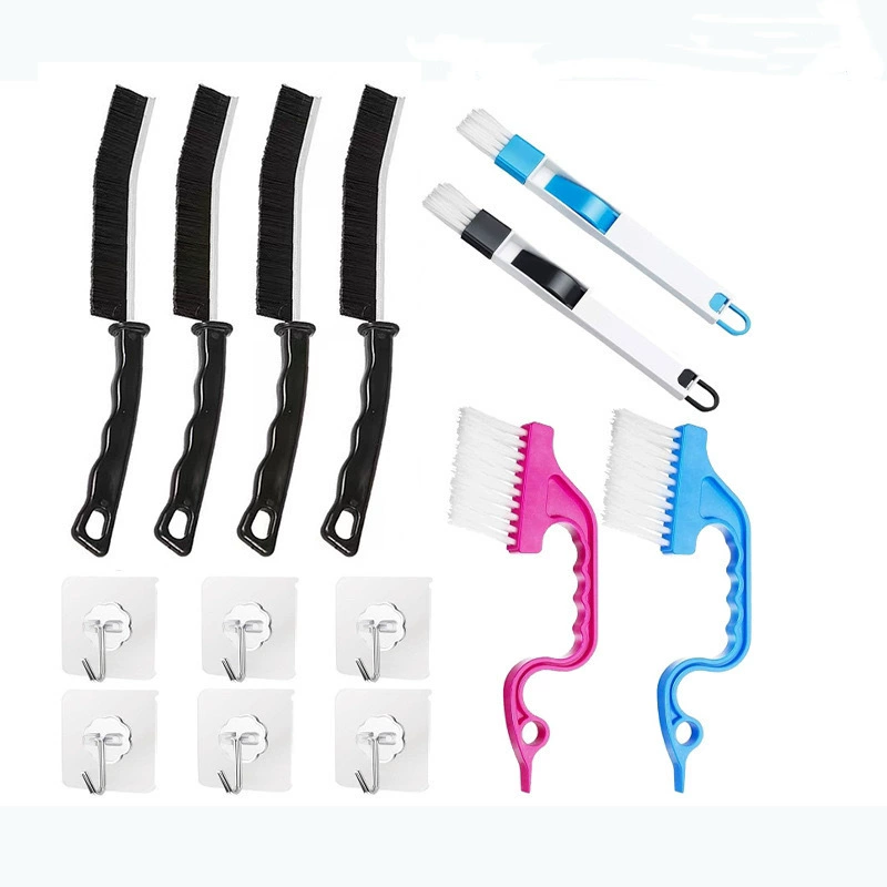 Щетка для чистки щелей Amazon, 14 предметов, маленькая угловая щетка для оконных дорожек, ванной комнаты, кухни, щетка для щелей
