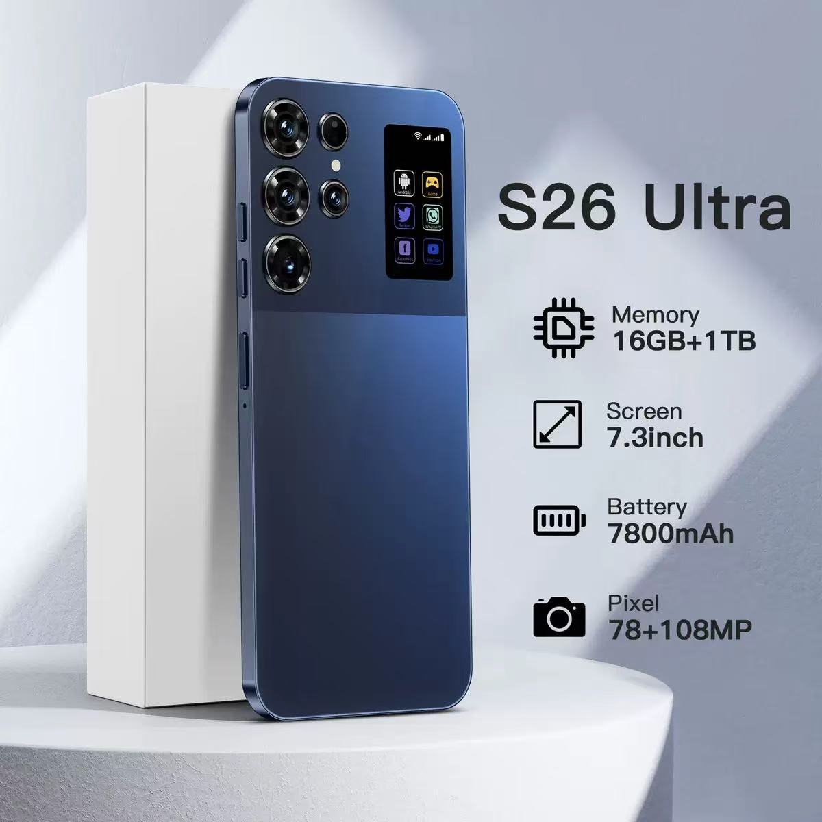 Teléfono Inteligente Android S26 Ultra 16+1TB 7.3 Pulgadas con Doble SIM y Reconocimiento Facial image 4