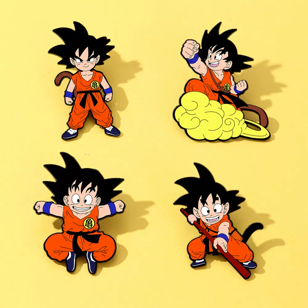 影视动漫七龙珠金属徽章儿童礼品可爱卡通悟空合合金胸针跨境套装