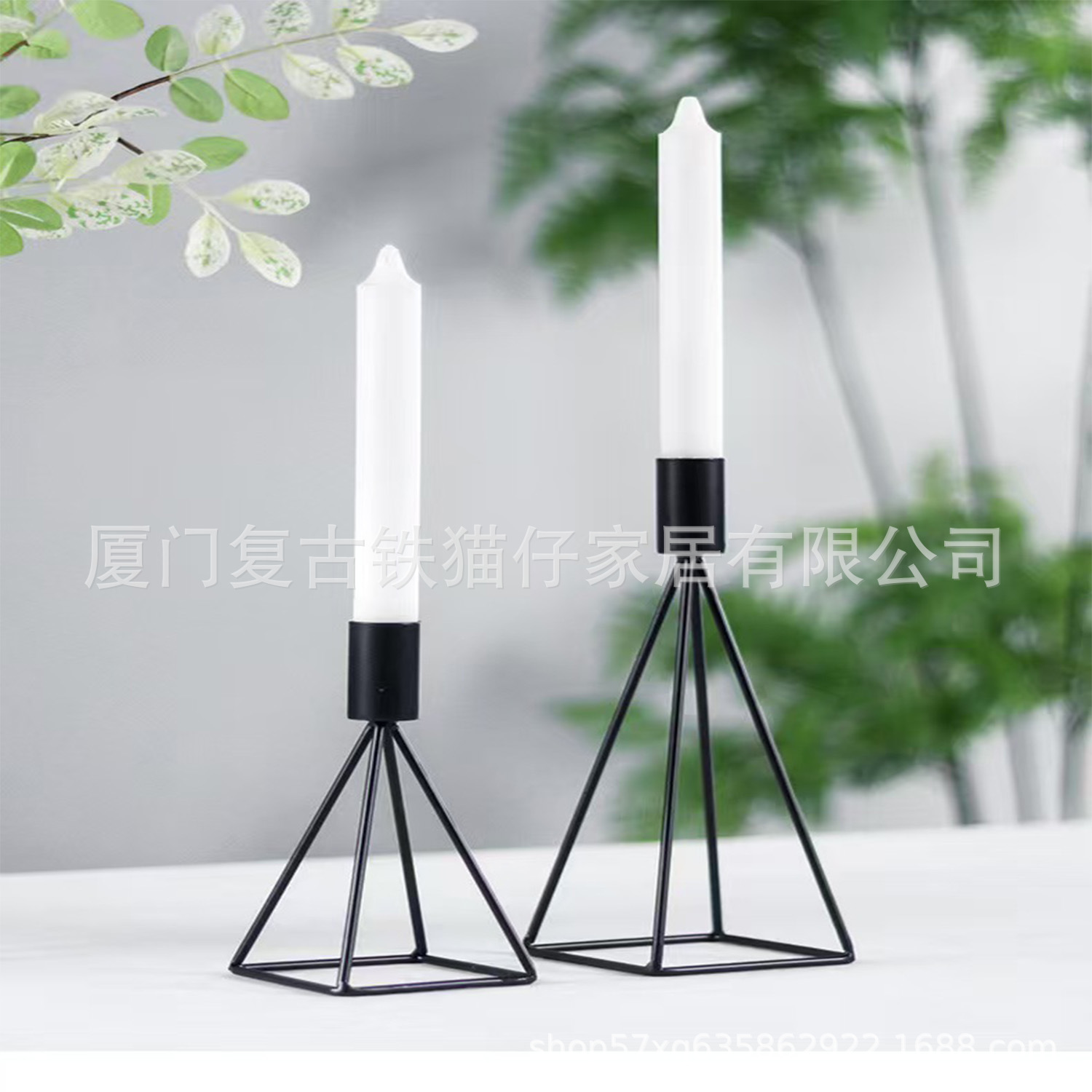 Candelabro de Mesa de Hierro Decorativo para Comedor