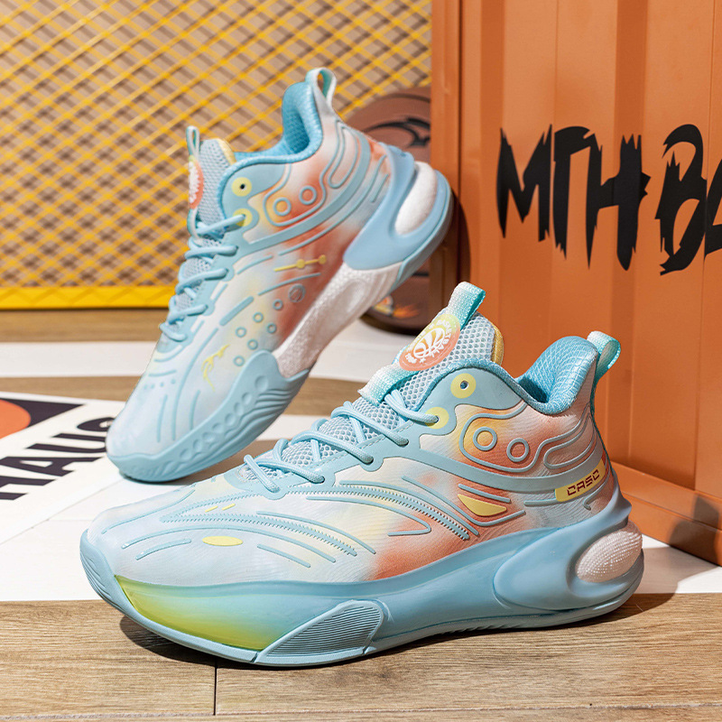 2024 verano nuevo suela gruesa resistente al desgaste zapatos de baloncesto casuales zapatos deportivos de baloncesto para hombres