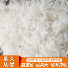 厂家2-4CM水洗番鸭毛 纯白优良番鸭毛舒服温暖 羽绒填充物番鸭毛
