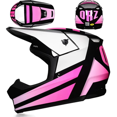 Motosiklet kaskı (dəbilqə), 3C Certified Off-Road Motorcycle Helmet - pink-stealth-s
