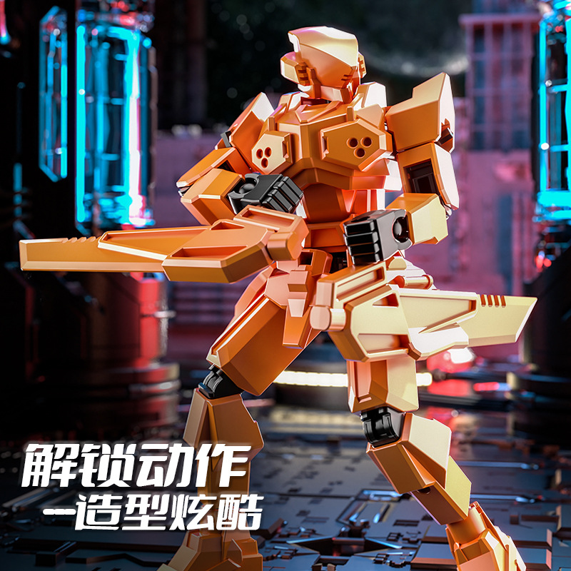 Nuevo Lucky 13 más articulaciones armadura de absorción magnética móvil muñeca guerrero de ensamblaje de deformación mecha modelo juguete