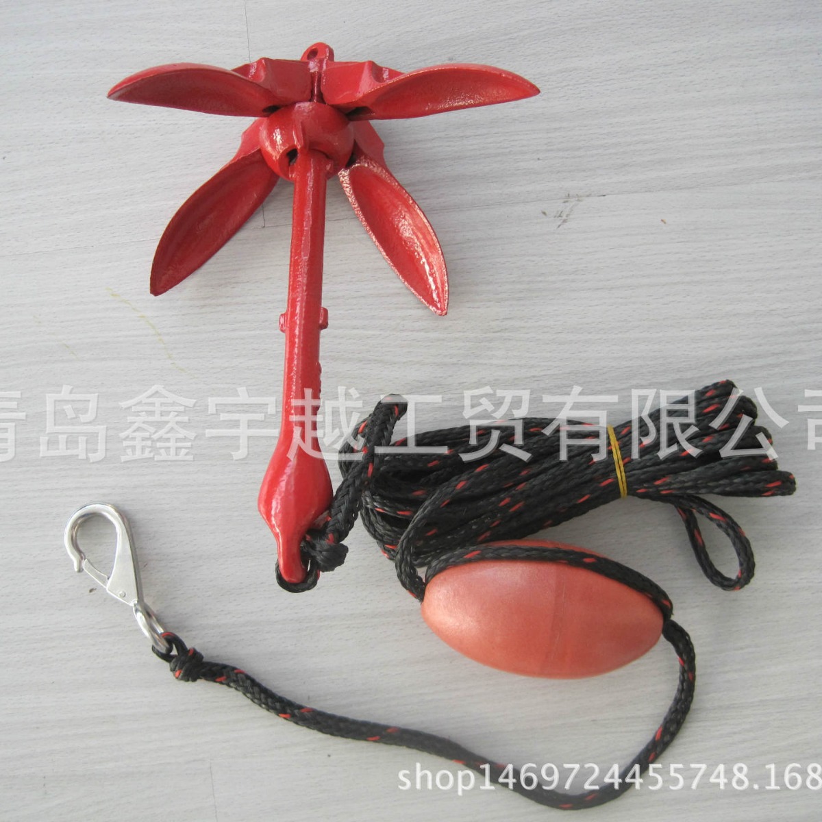 热镀锌喷塑折叠锚 伞形锚 皮划艇游艇小船用有杆锚 船用五金配件