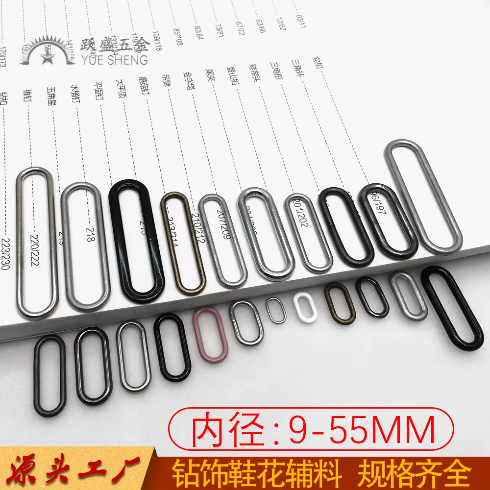 现货金属蛋扣合金椭圆扣箱包皮具线扣环形开口蛋形风衣文胸调节扣