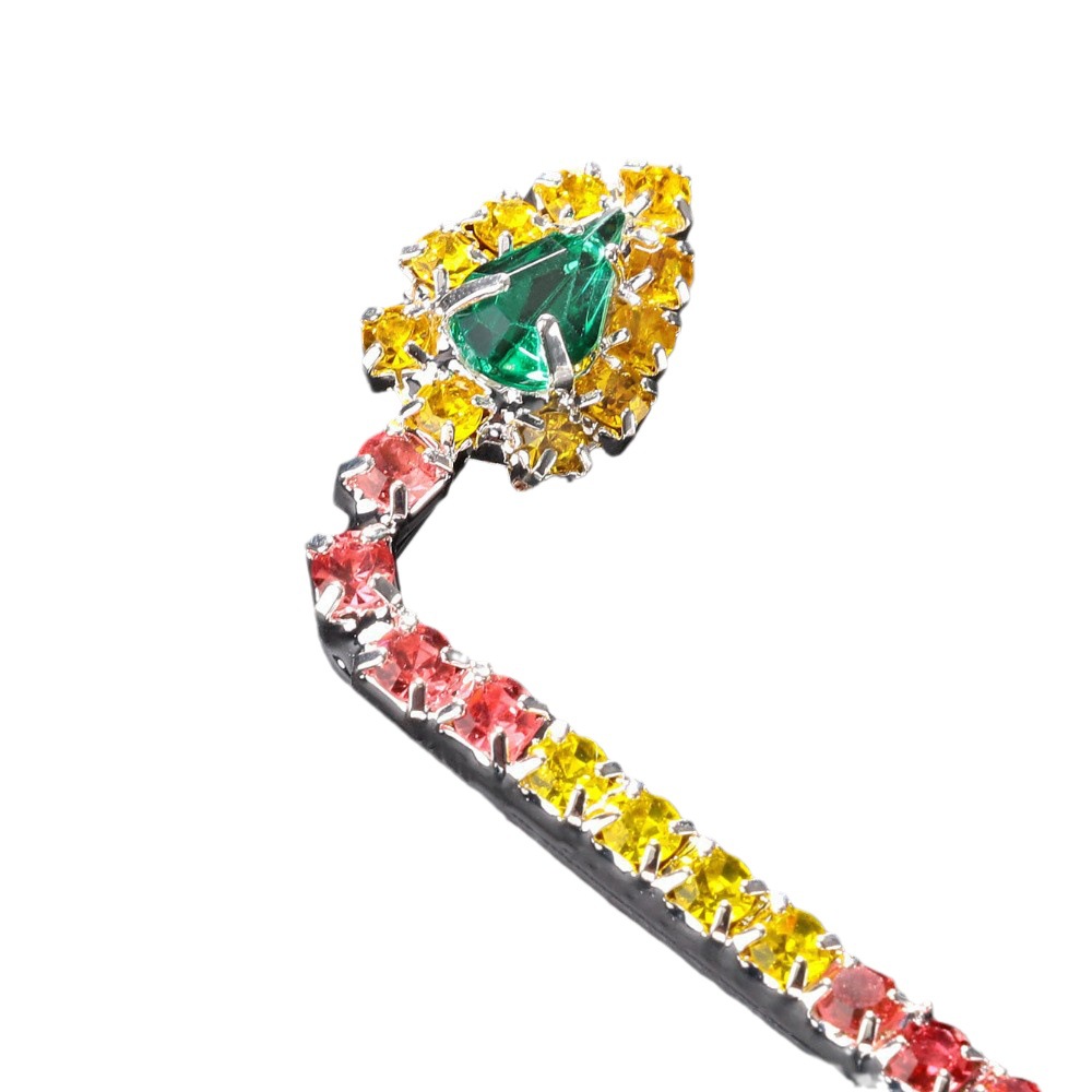 Cross-Border moda rhinestone gafas Marco europeo y americano simple color diamante gota de agua cara joyería femenina gafas marco