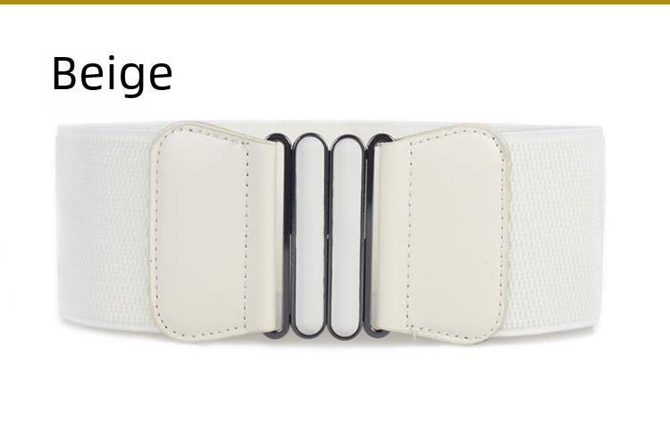 3124 simple super wide Women's decorative Korean women's buckle waist fashion Joker elastic belt 90g_viptrois.com