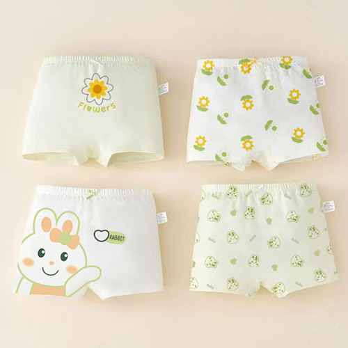 Children's underwear for girls, Type A cotton flat-angle small and medium children's baby girl's triangular underwear, does not pinch the buttocks