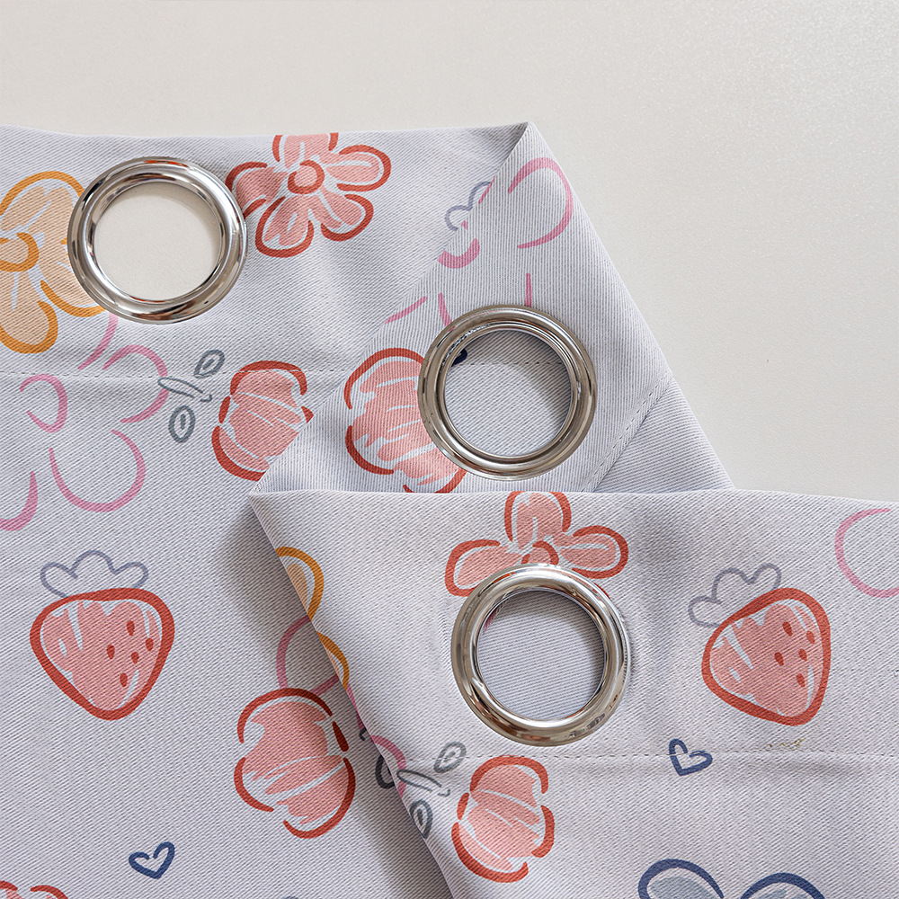 Transfronterizo Amazon TEMU explosión de comercio exterior impresión de fresa anillo de hierro cortina de sombra fábrica venta directa al por mayor personalizada