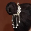 Hairgrip with tassels, ponytail, crab pin, hair accessory, light luxury style, wholesale