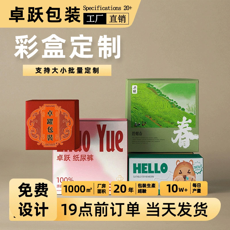 Packaging Box Custom White Cardboard Box Corrugated Paper Gift Airplane Box Printing Cosmetic Color Box Small Batch Customization