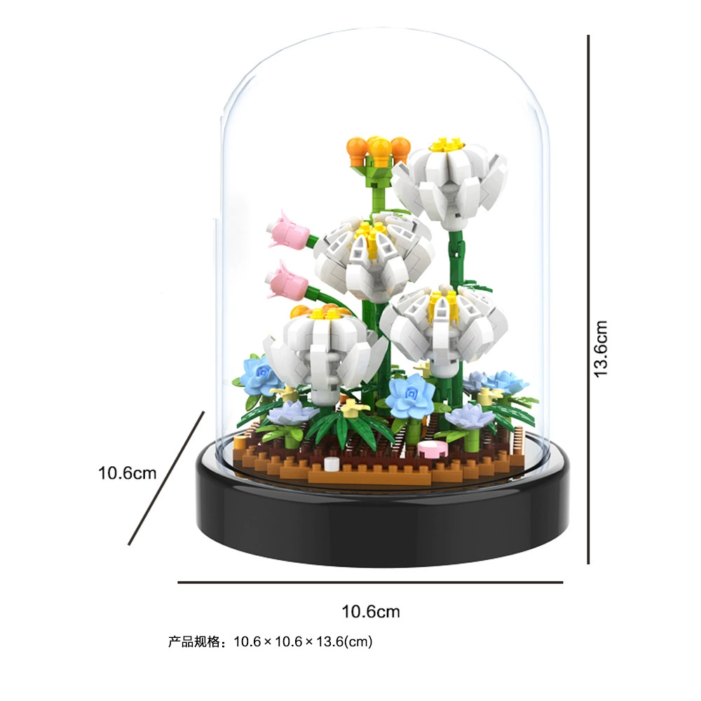 Constructor Lego Sunflower Micro Building Kit, Lighted Dome Display, Multi-Color Variants