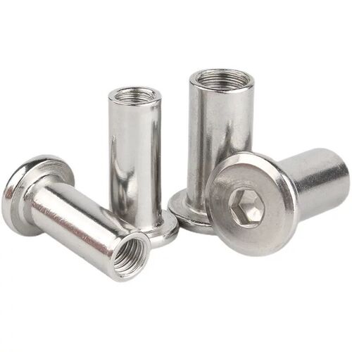 Factory direct 304 stainless steel splint chamfer nut to lock furniture screw to knock hexagon socket nut