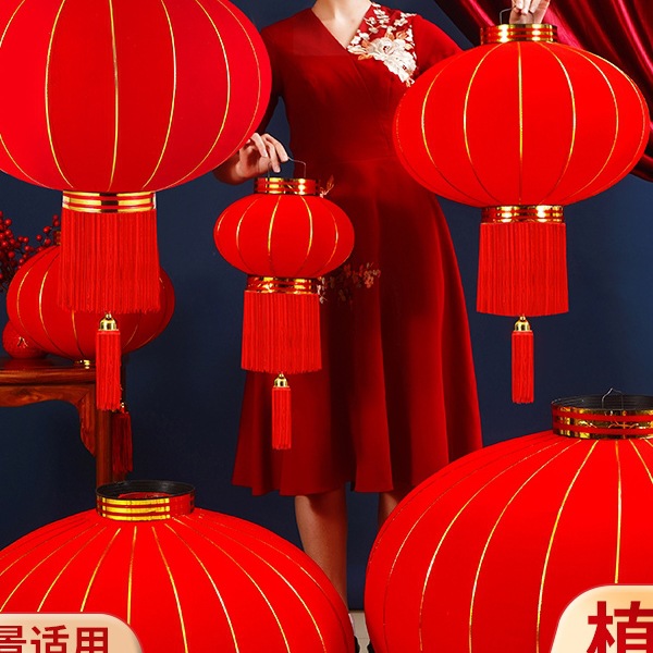 2023新款大红灯笼挂饰过年新年阳台大门口一对户外春节装饰吊宫灯