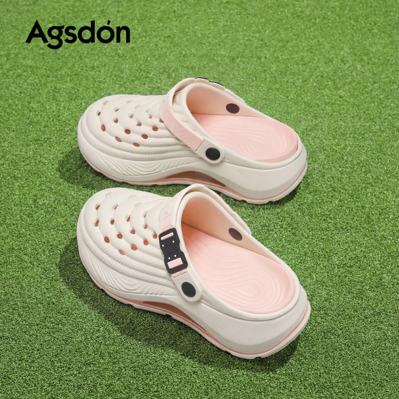 Augusden Clogs for Women Summer 2026 New Style Outdoor Sports Sandals Closed-Toe Half Slippers Couple's Thick-Soled Sandals