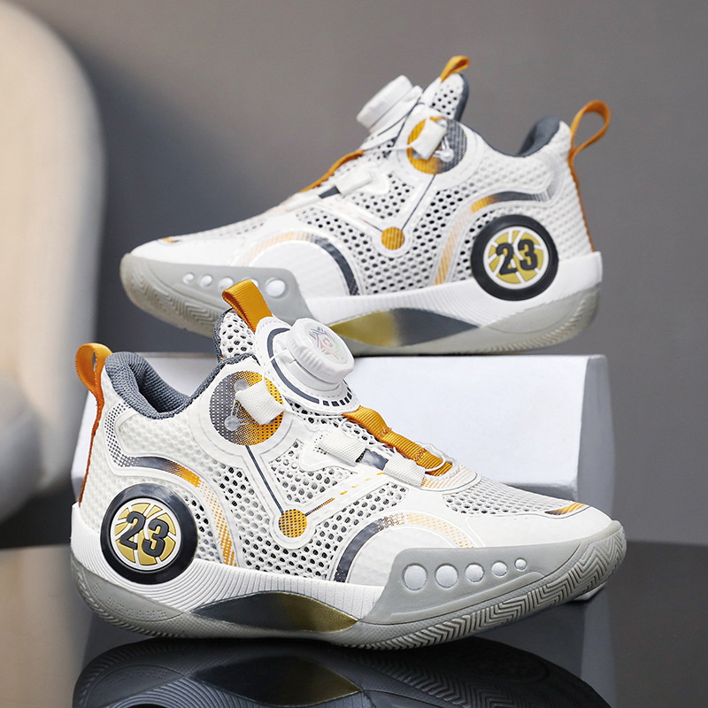 Zapatos para niños, zapatos de baloncesto, estilo de verano 2025, nuevos zapatos deportivos transpirables para niños, zapatos ligeros para niños grandes