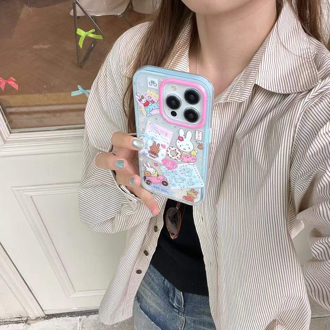 Funda de conejo estilo Instagram para iPhone 17 Pro, iPhone 14, Apple 15 Pro Max, 2 en 1 para iPhone 16.