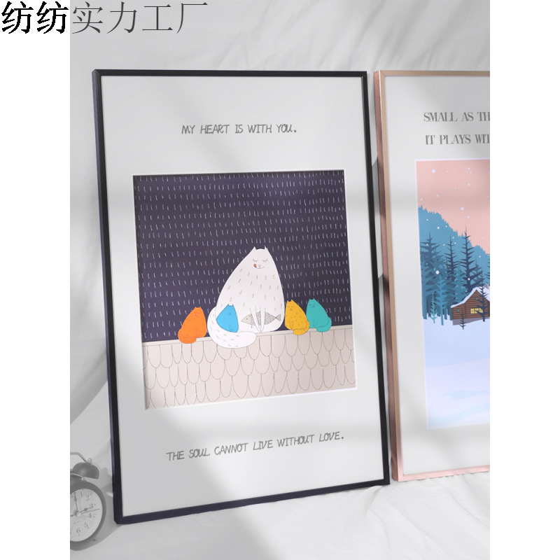 Aluminum Alloy Photo Frame Wall Hanging A3 Picture Frame Empty Frame 4K Poster Frame Framed A4 Display Puzzle Frame Mounting Frame