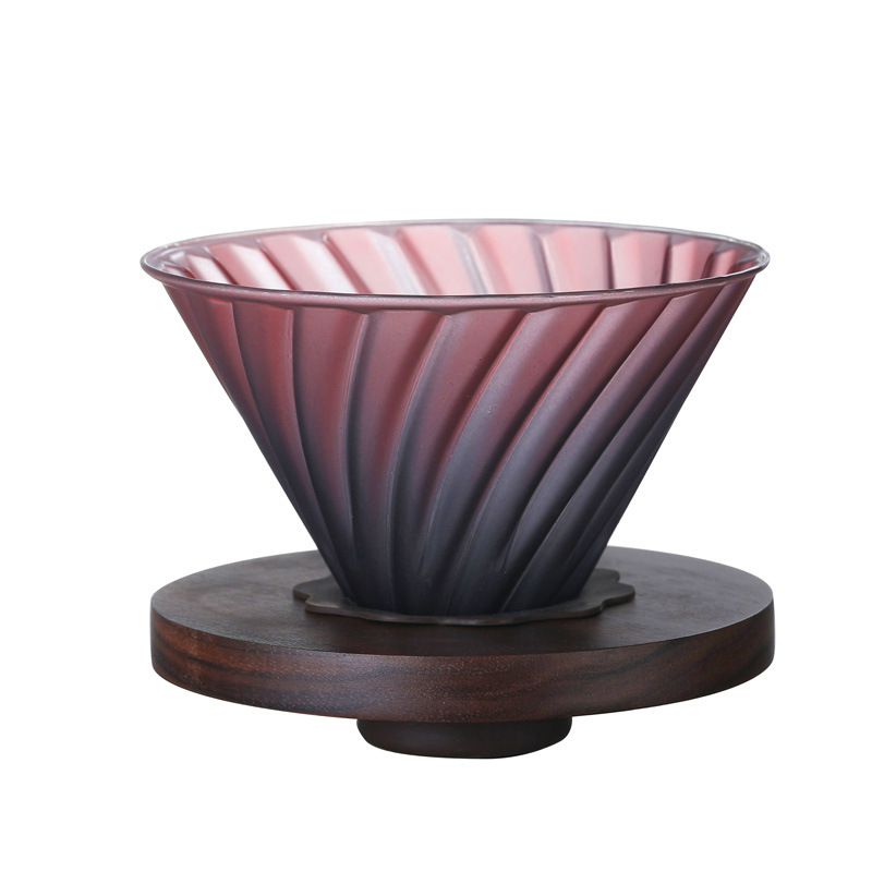 Cafetera de vidrio resistente al calor, cafetera de diamante octogonal, cafetera compartida, taza de filtro de goteo, conjunto de cafetera de lavado a mano