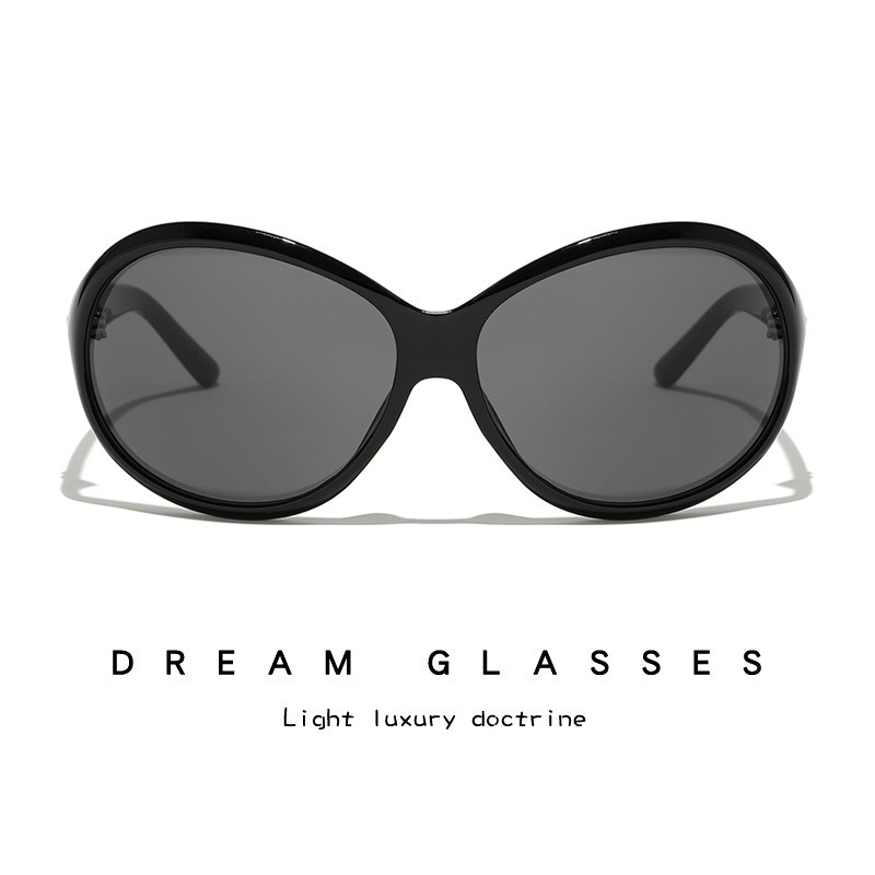 Retro Oversized Frame Sunglasses for Women, Old Money Style, European and American Vintage, Face-Slimming, Uv Protection Sunglasses for Men