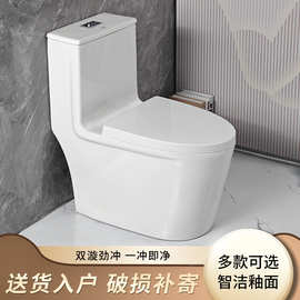 马桶坐便器家用虹吸式静音节水大管道口径超漩卫生间防臭抽水座便