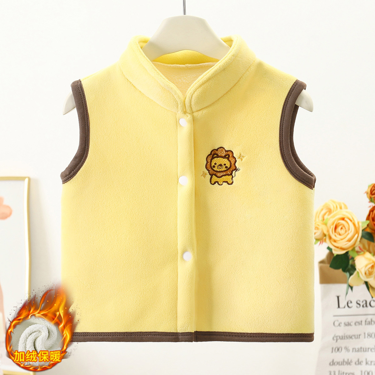 Invierno y otoño nuevos chalecos de terciopelo para niños chalecos de calentamiento para niños niñas con hombros gruesos ropa infantil
