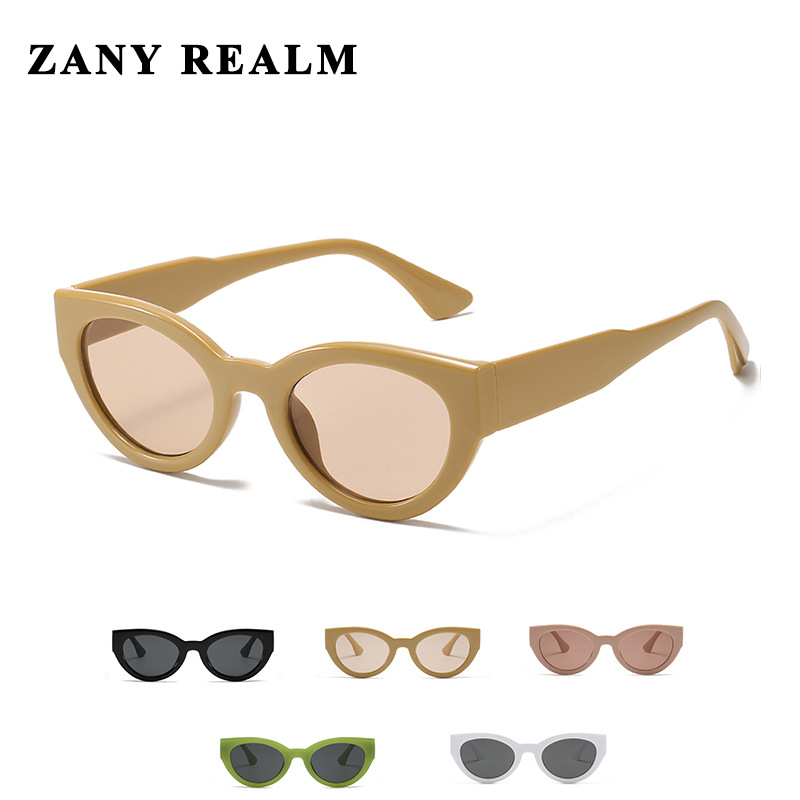 Nueva moda nacional retro ojo de gato gafas de sol hombres y mujeres UV400 color claro Comercio exterior tiktok Internet celebridad gafas de sol suministro directo de fábrica