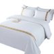 Hotel Cloth Four-piece Set Hotel Bedding Five-star Homestay Four-piece Set Satin Ribbon Quilt Cover Sheet Pure White
