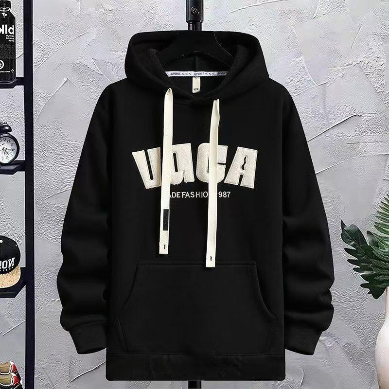 Hooded Sweatshirt for Men, Spring and Autumn Style, Trendy Brand, Loose Casual Pullover Top, Stylish Printed Youth Autumn and Winter Jacket