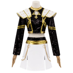 k-pop 猎魔女团 黑金色舞台演出服装  佐依cosplay表演服装打歌服