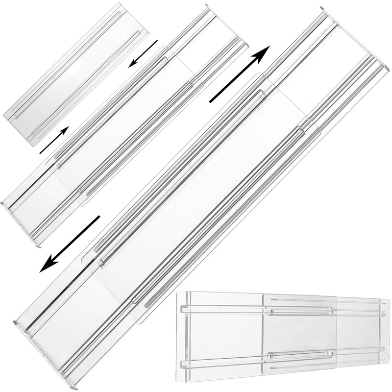 Cross-Border Expandable Drawer Partition Transparent Dressing Table Wardrobe Cabinet Desk Drawer Telescopic Rack Divider