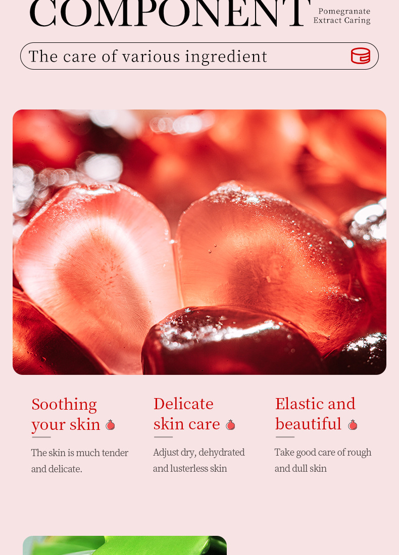English SADOER Pomegranate Soothing Moisturizing Gel Moisturizing Face Cream Cross Border Foreign Trade_voghion.com