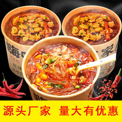 海吃家酸辣粉螺蛳粉整箱6桶裝火雞面方便速食粉絲0EM加工批發