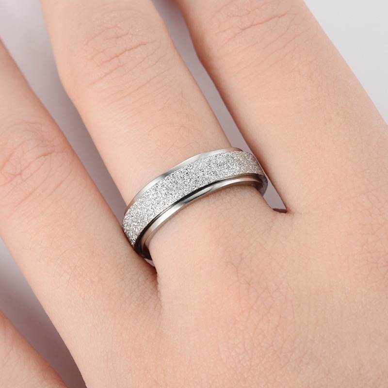 Heiße Verkäufe 6mm Angst Fidget Spinner Ringe Männer Glatte Edelstahl Spinning Rotating Ring für Frauen Anti Stress Schmuck Geschenk_voghion.com