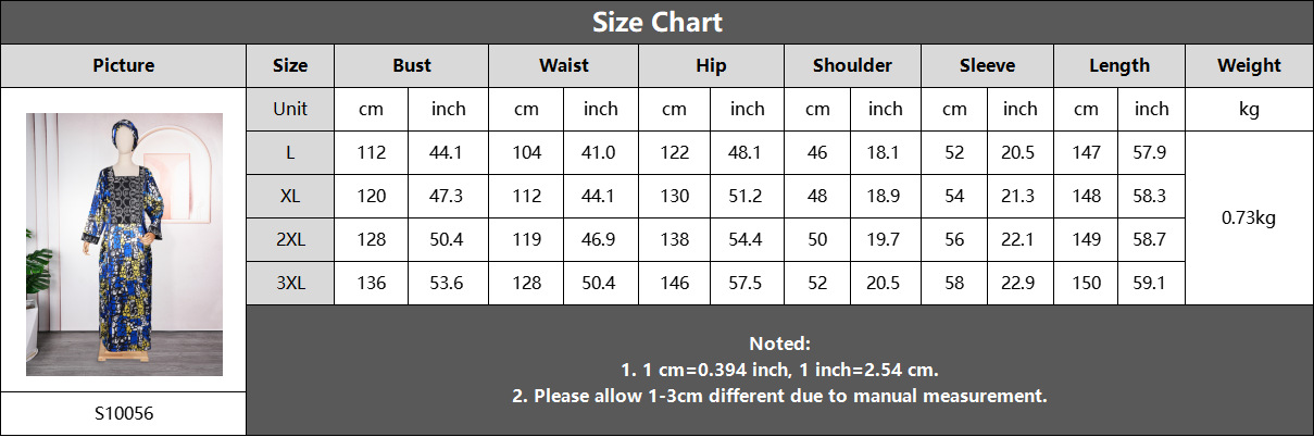 Middle East Bestseller Crystal Satin Printed Dress With Headscarf And Rhinestones, African Plus Size Women's_ecoleips.com