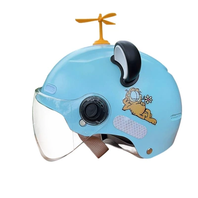 New National Standard 3C Certified Kidsren's – Motorcycle Safety Supplies - 3c-sky-blue-short-transparent-5-15-years-old-free-stickers-cute-ears-windmill-one-size-fits-all