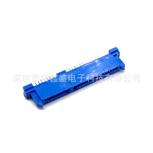 Connector SATA15 + 7in female seat SATA single row DIP plug-in SATA3.0 blue socket SMT