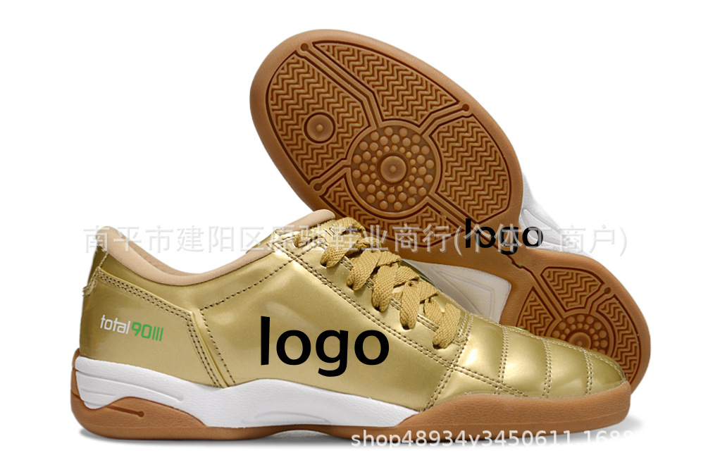 Fábrica de Putian al por mayor T90 serie interior MD fondo plano zapatos de fútbol de fondo bajo entrenamiento césped interior y exterior