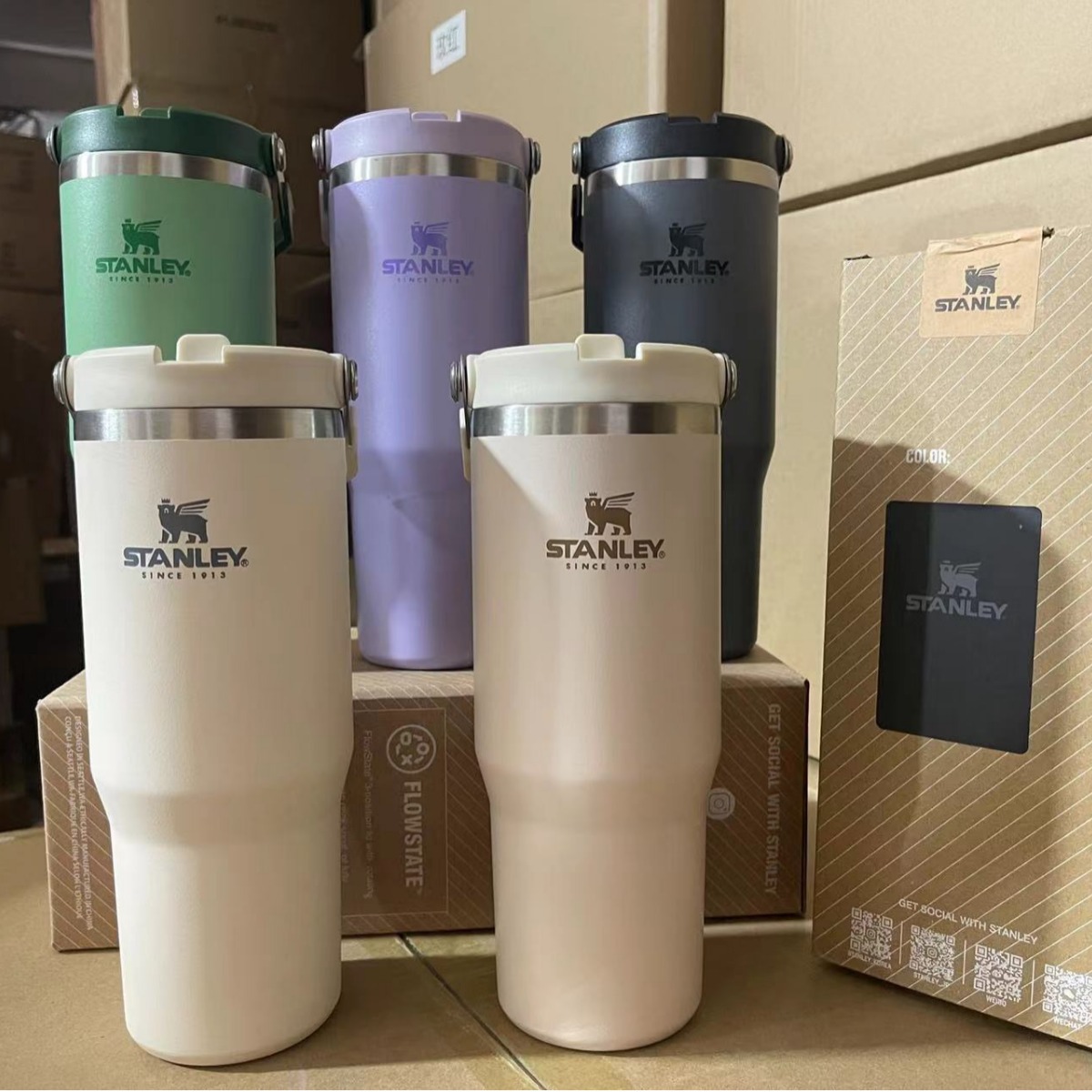 스탠리텀블러 손잡이텀블러 크로스 보더 스탠리 스탠리 보온병 컵 304 스테인레스 스틸 아마존 대외 무역 이미지 6