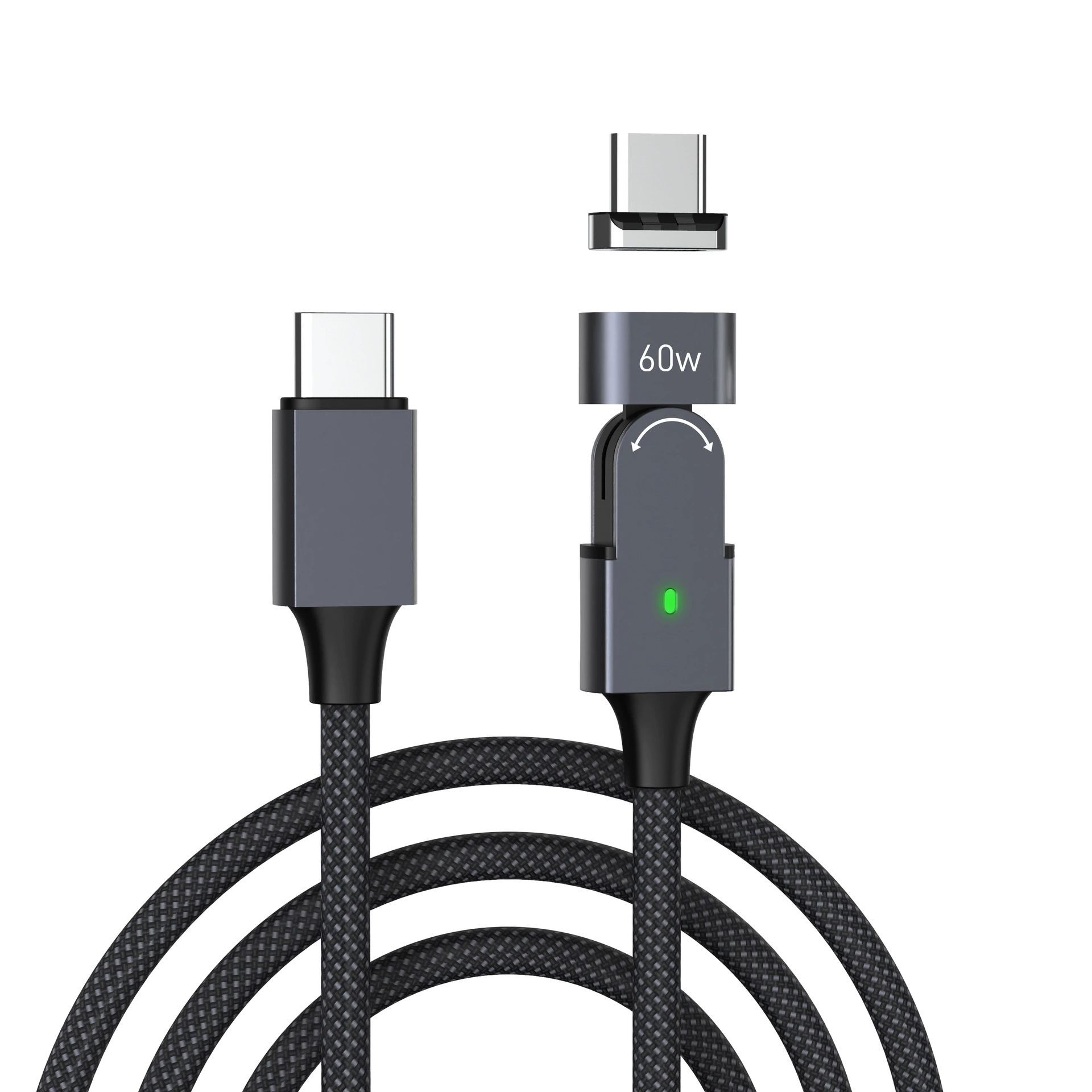 Кабель совместимый с Huawei и Apple, поворотный разъем, для ноутбука, 180°, 100W/30W